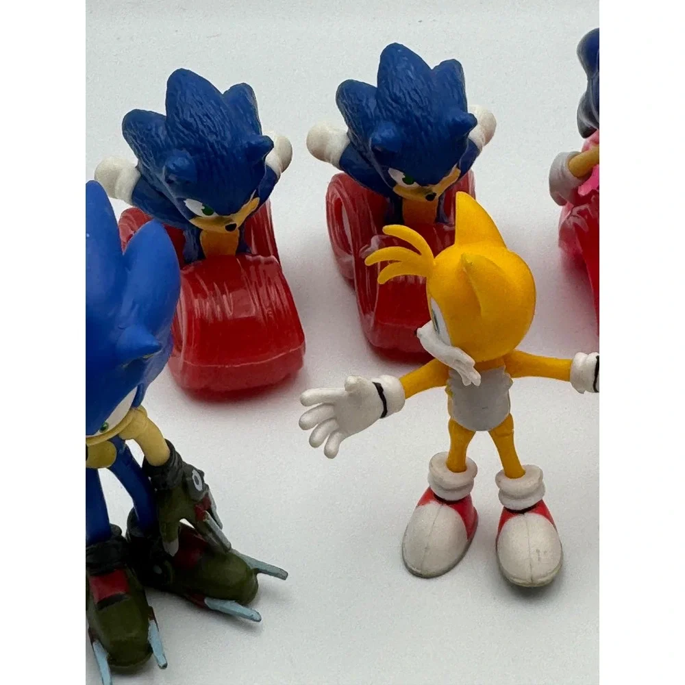 Sonic‎ the Hedgehog Figure Lot Jakks Pacific McDonald's 2021 Tails Knuckles SEGA